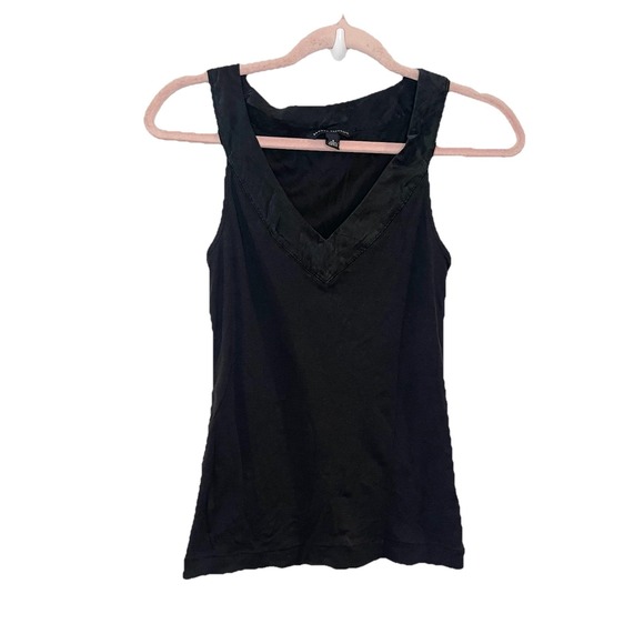 Banana Republic Tops - Vintage Y2K Banana Republic Silk Trim V-Neck Tank Top Grunge Whimsigoth Solid 8